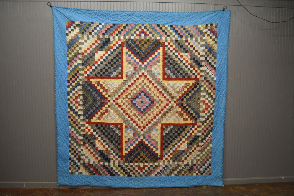 Postage Stamp Quilt 87"  x   91" (1 of 8)