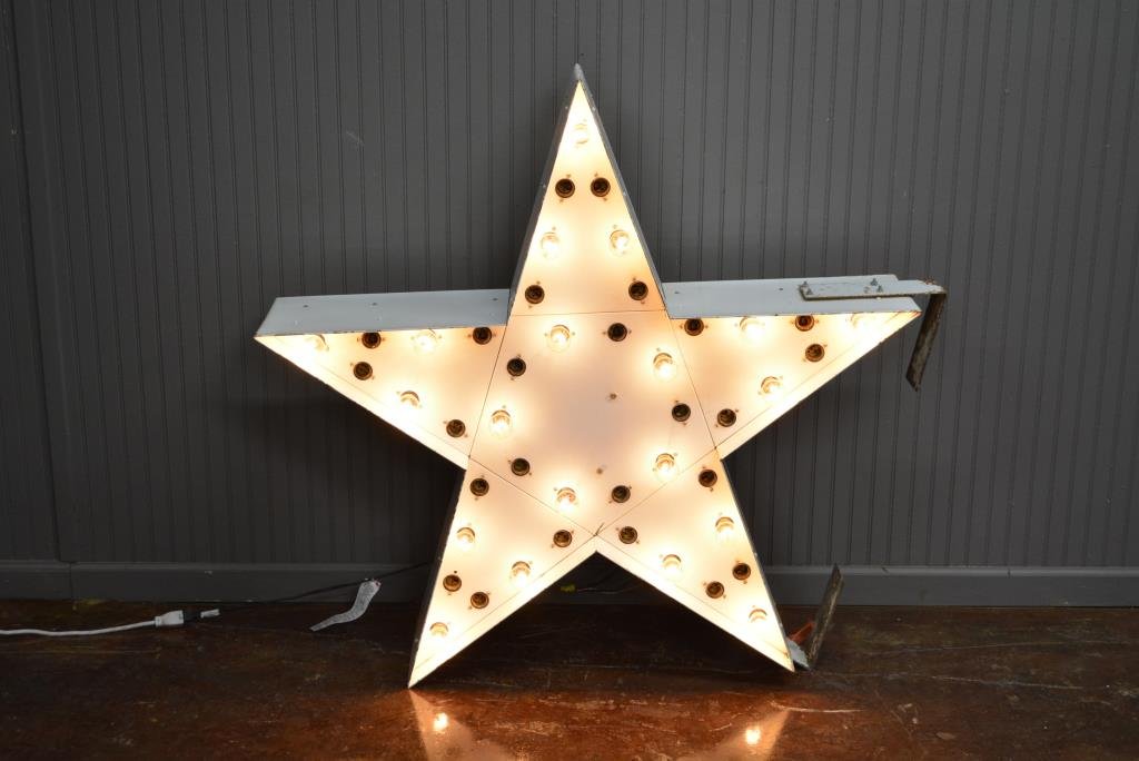Double Sided Lighted Star 44 1/4"H,  45 3/4"L, (1 of 6)