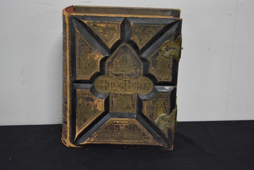 Family Bible 12 3/4"  x   10 3/4"  x   4" (1 of 6)