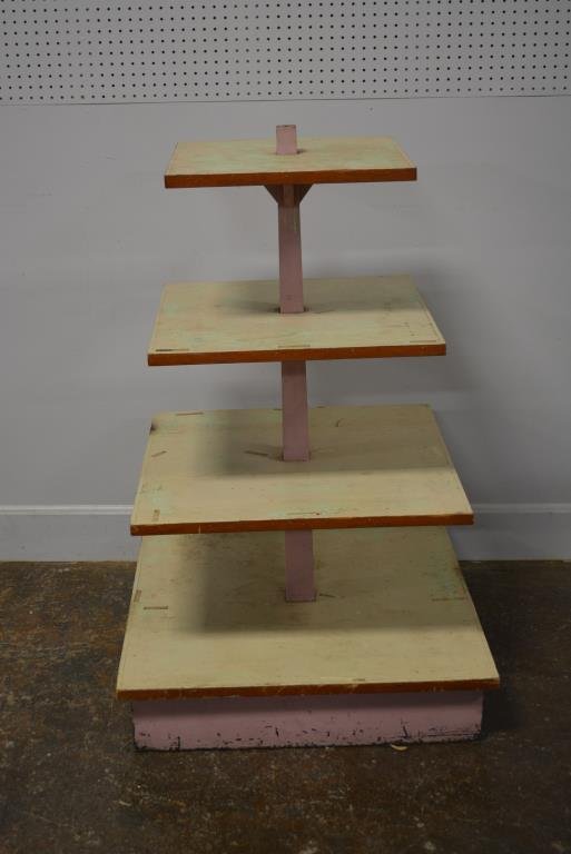 Painted Wooden Tiered Store Display 46 1/4"H,  30 3/4" (1 of 3)