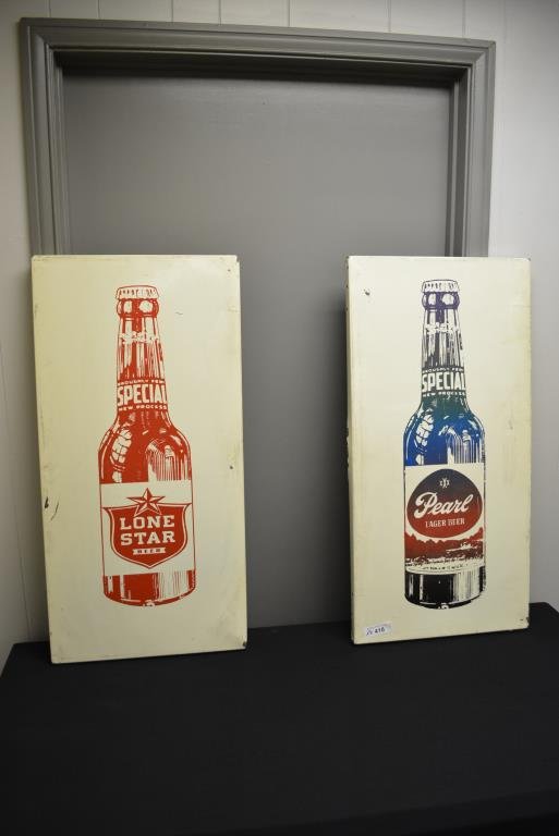 Beer Sign X-2 Pearl, Lone Star 36" x 17 1/2" ea.: Beer Sign X-2 Pearl, Lone Star 36" x 17 1/2" ea.