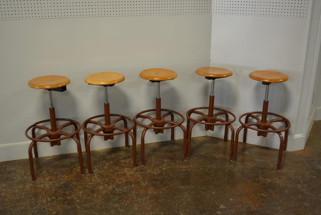 Industrial Adjustable Stool X-5 31"H,  16 1/2"  x   16 (1 of 4)
