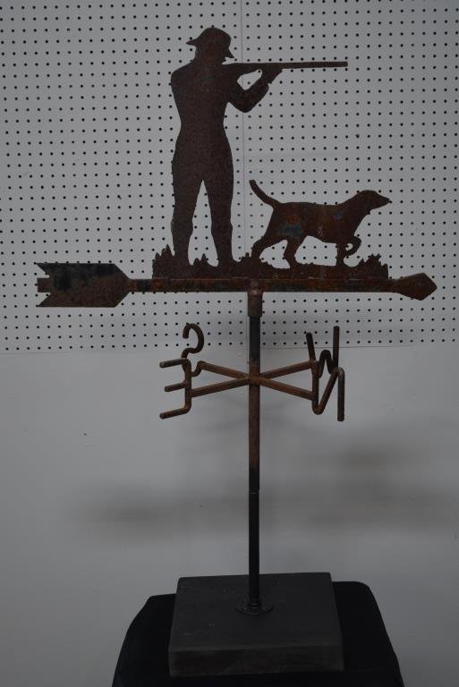 Hunter and Dog Weathervane 47 1/2"H,  30"  x   18 1/2" (1 of 4)