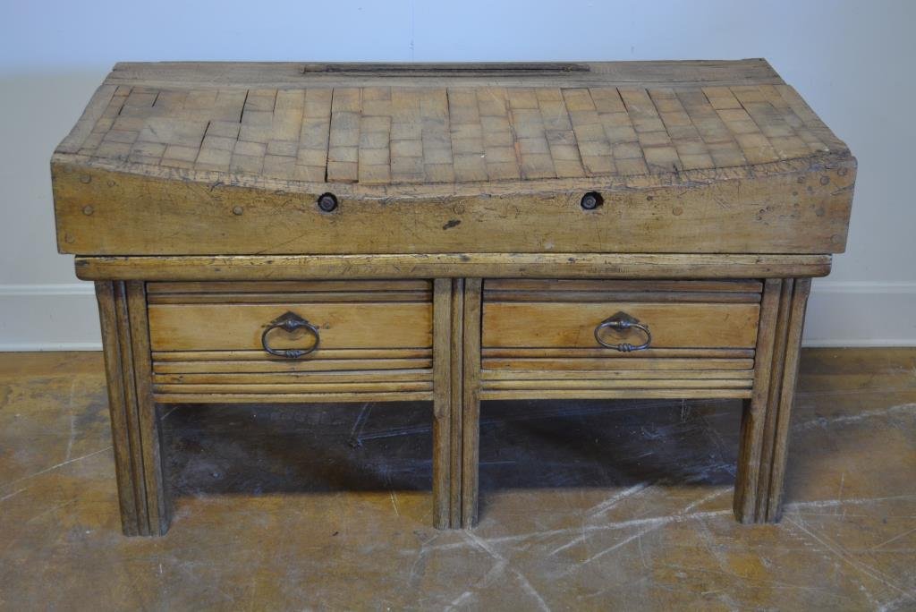 French Butcher Block 31"H,  54 3/4"L,  27"W (1 of 4)