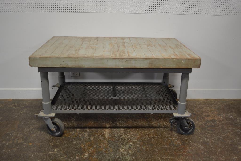 Industrial Cart w/ Wire Shelf 35 3/4"H,  64 3/4"L,  41 (1 of 4)