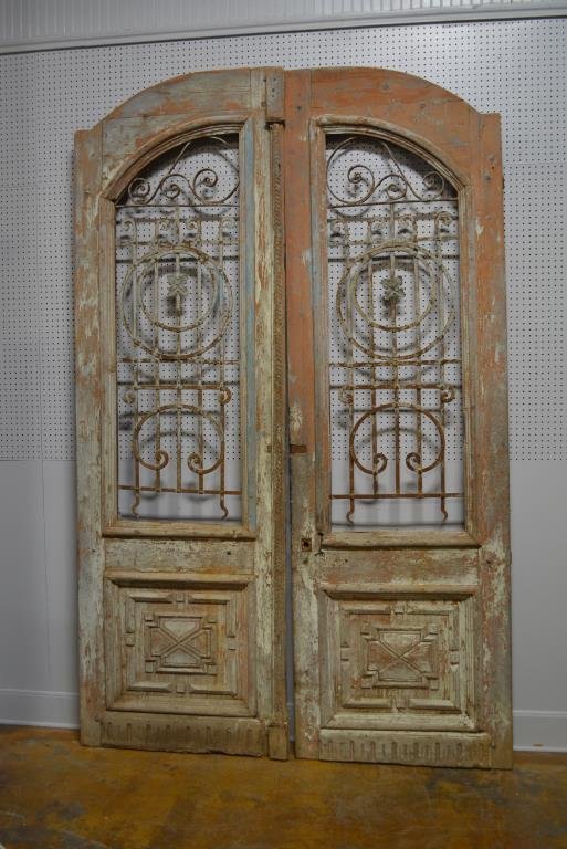 Early 19th Cen. Painted Architectural Doors 113 1/4"  x (1 of 4)