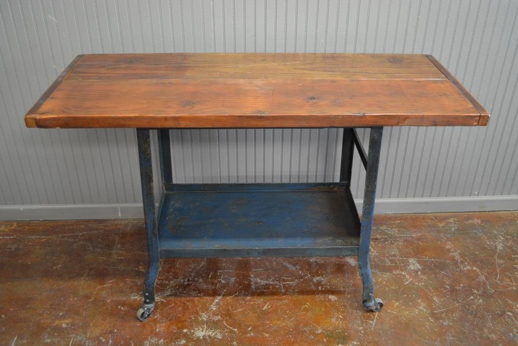 Industrial Table 33 1/2"H, 54"L, 22"W: Industrial Table 33 1/2"H, 54"L, 22"W