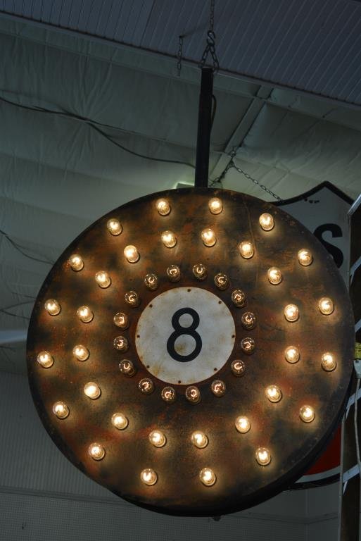 Lighted 8 Ball Sign double sided 65"H(bracket),  42 (1 of 3)