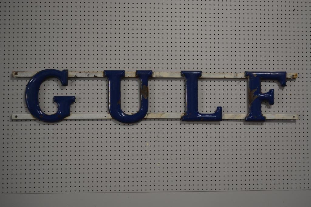 GULF Sign 12 1/4"  x   65 1/4" (1 of 3)