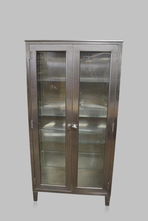Stainless Steel Medical Cabinet 72 1/4"H,  36 1/2"L, (1 of 2)