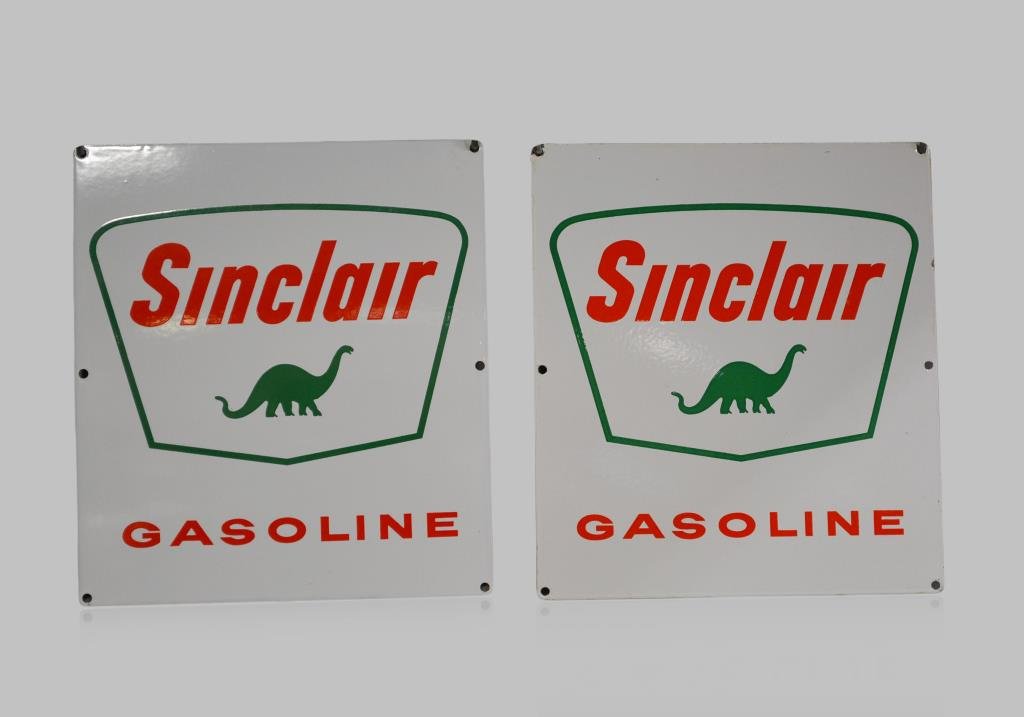 Sinclair Pump Plate X-2    porcelain 13 1/2"  x   12" (1 of 1)