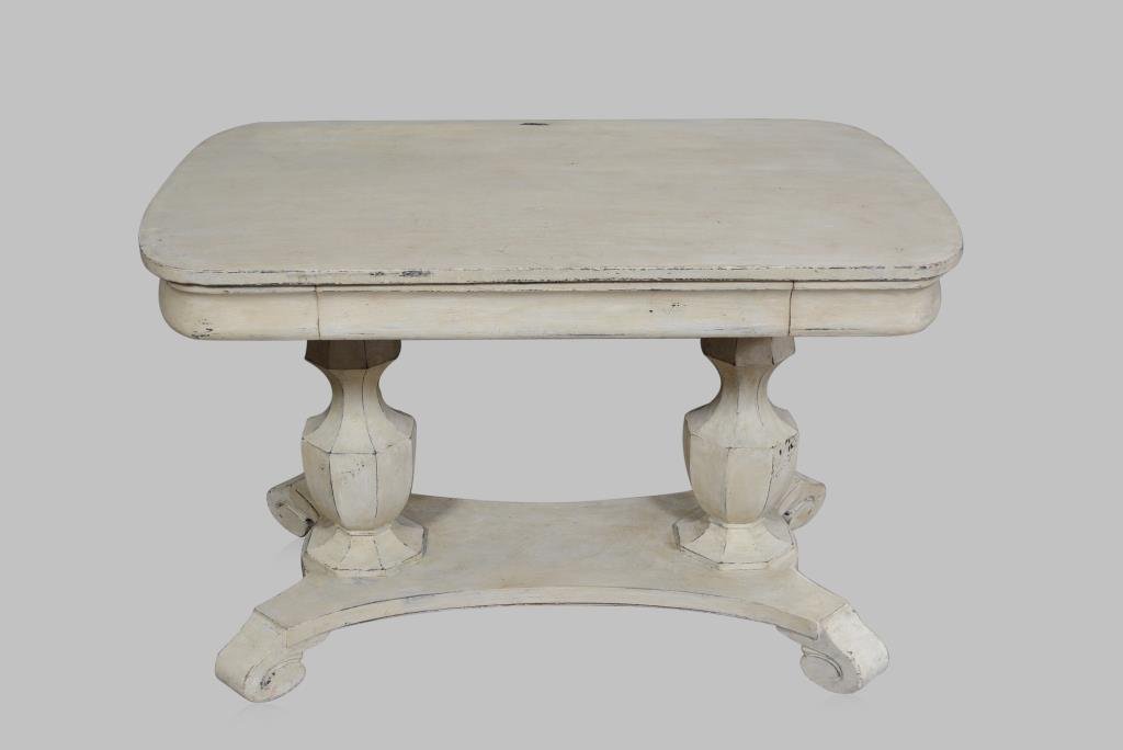Painted Empire Library Table 29 1/4"H,  45 1/4"L,  28 (1 of 2)