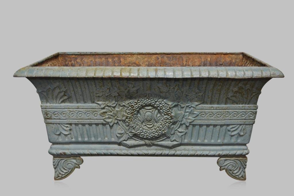 Cast Iron Planter 14 1/2"H,   28"L,  14"W (1 of 1)