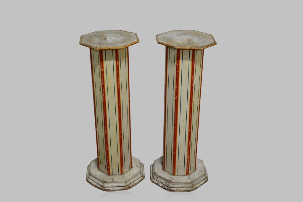 Painted Carnival Pedestal X-2 33 1/4"H,  11 3/4"  x (1 of 1)