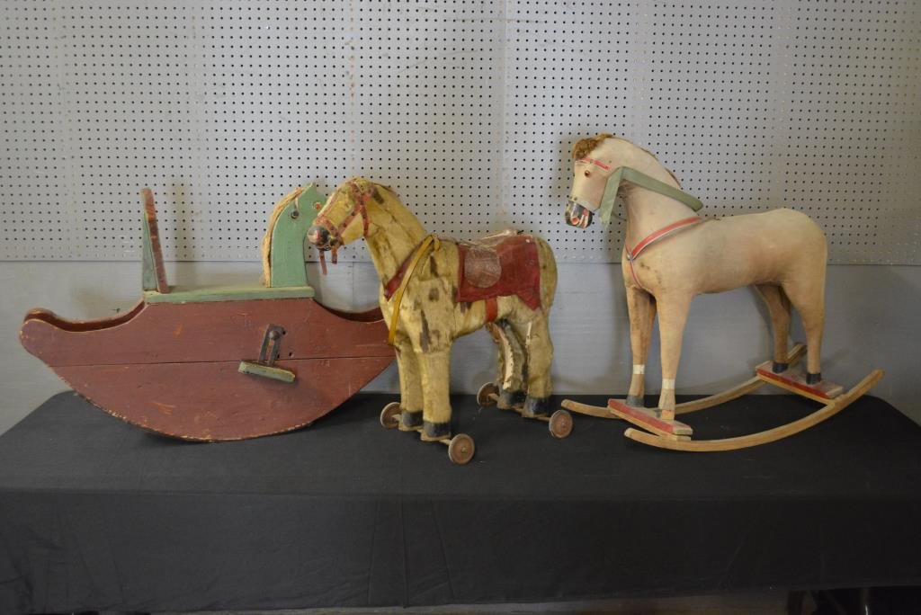 3pc. Child's Toy Horse Lot (1 of 1)