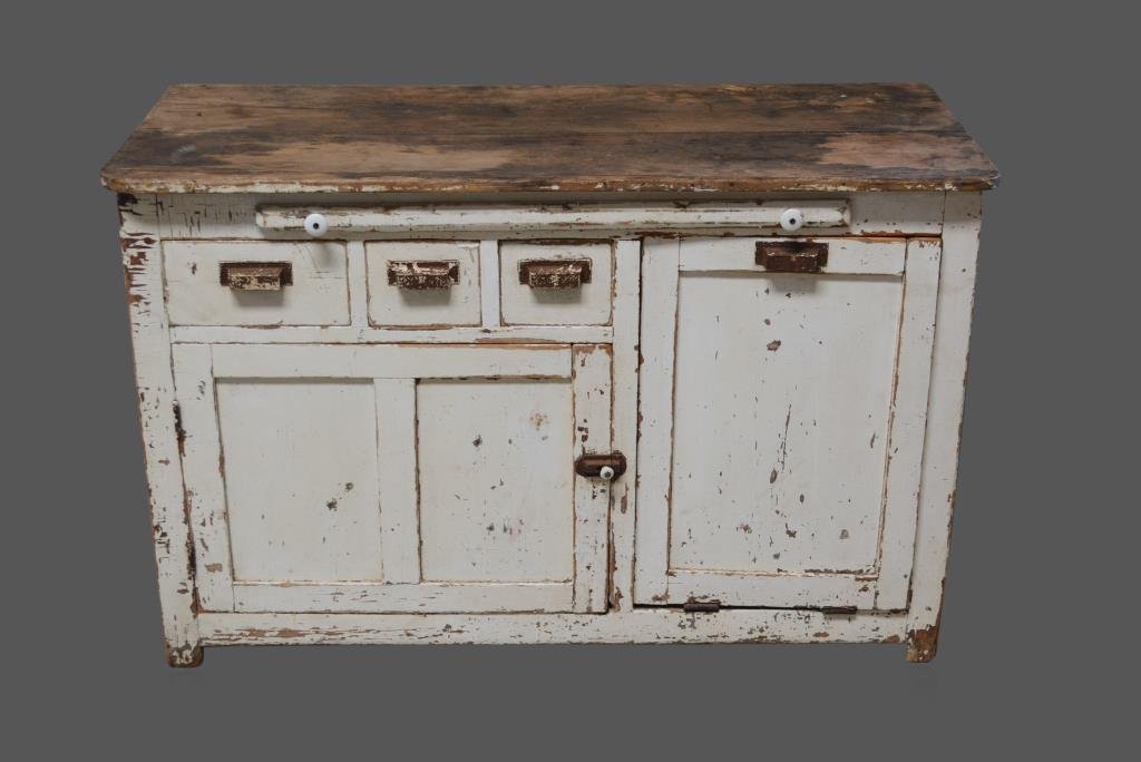 Painted Country Work Counter 31"H,   49"L,   21 1/2"W (1 of 4)