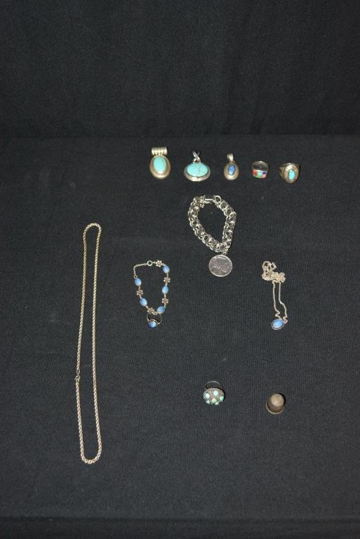 12pc. Lot of Sterling Silver  ( 2 unmarked ) (1 of 6)