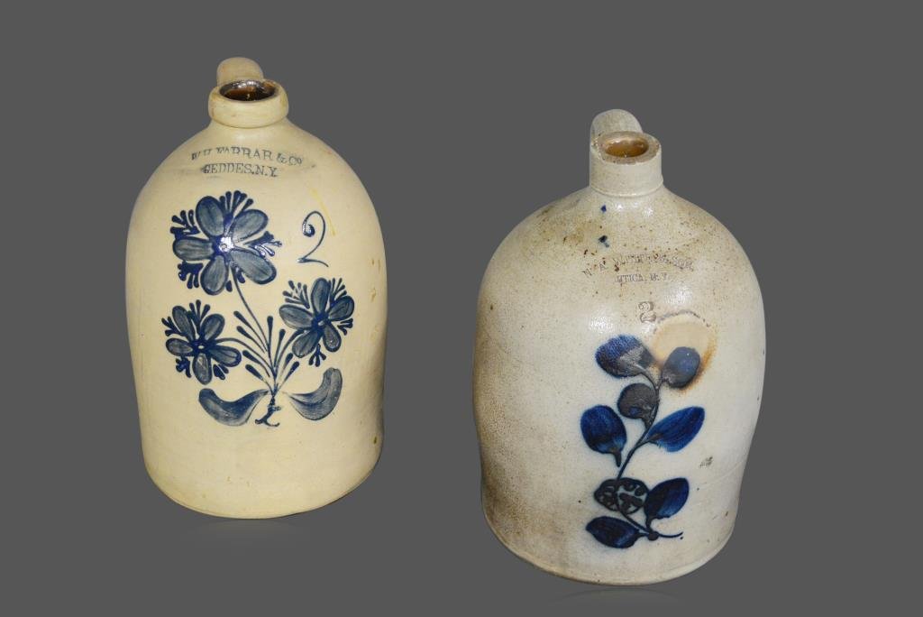 Decorated Stoneware Jug X2 *Jean Hess Collection 13 (1 of 4)