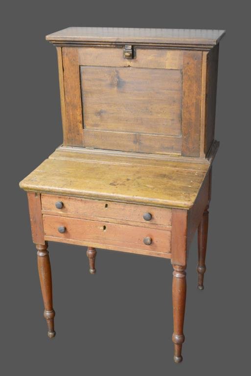 Early Pa. Drop-front Desk *Jean Hess Collection 52"H, (1 of 3)