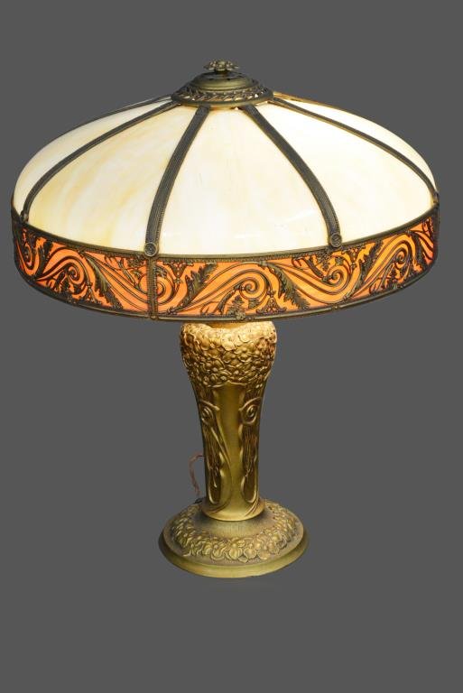 Slag Glass Table Lamp *Jean Hess Collection 25"H,   20 (1 of 2)