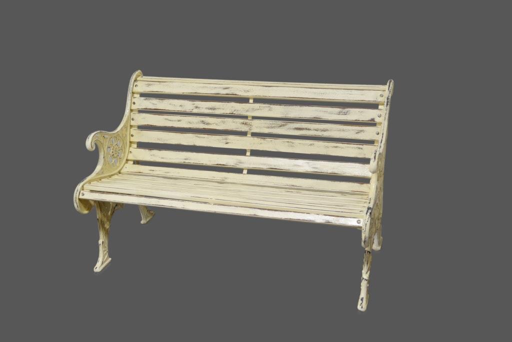 Wood & Iron Garden Bench 31 1/2"H,   49 3/4"L,    27 (1 of 3)