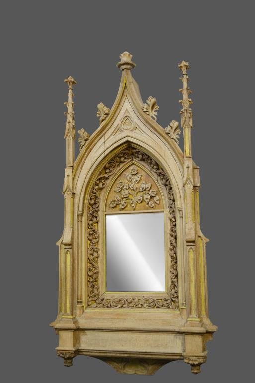 Late 19th Cen. Gothic Carved Mirror 84"H,   42 1/2"L, (1 of 4)
