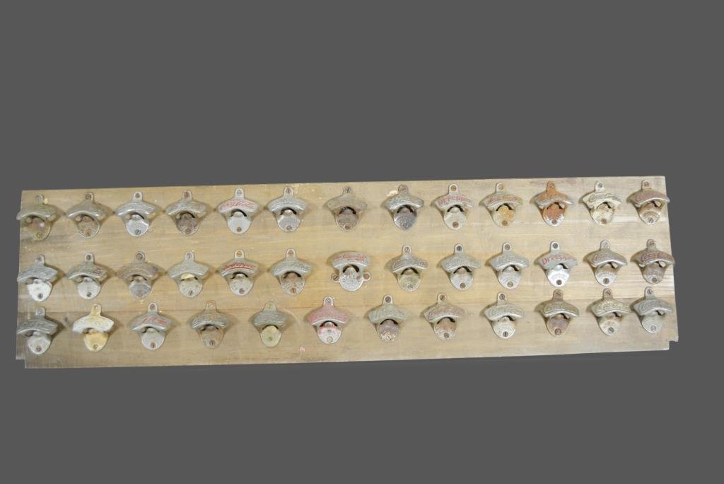 38pc. Mounted Soda Pop Bottle Openers (1 of 4)