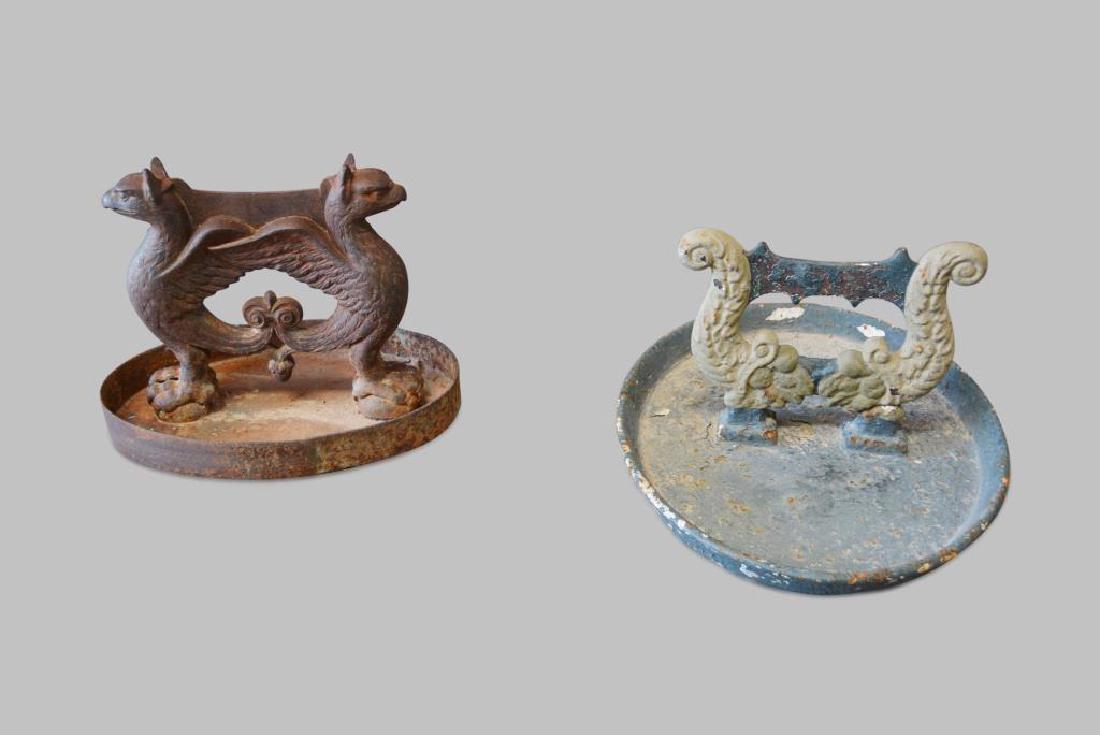 2pc. Iron Boot Scraper Lot 11 1/4"H,   13 3/4"  x   8 (1 of 1)