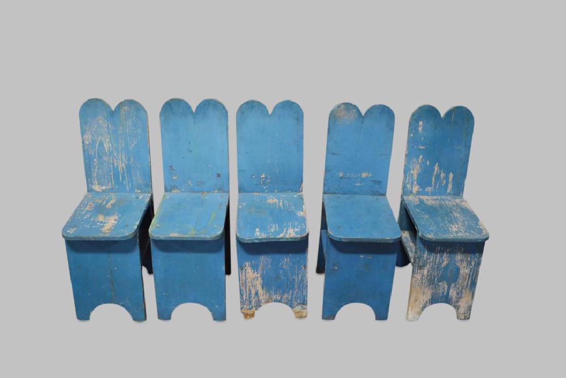 5-Piece Summer Camp Chair Lot 34"H,   11 1/2"  x   14" (1 of 2)