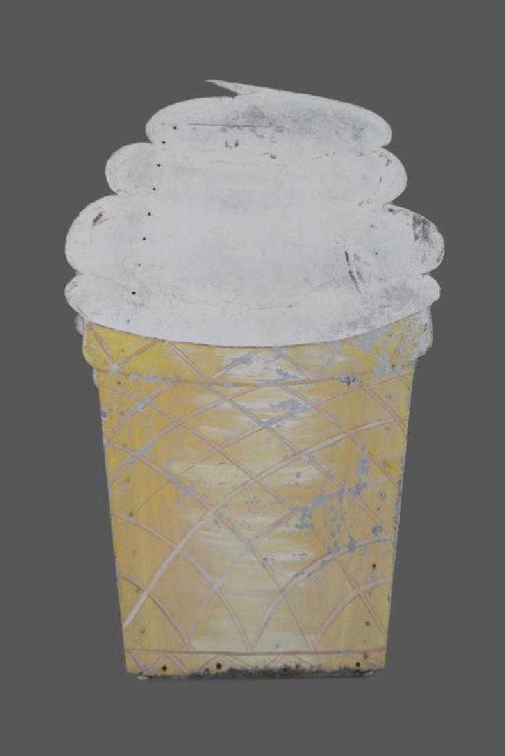 Ice Cream Cone Trade Sign double sided 60"H,   37"L, (1 of 2)