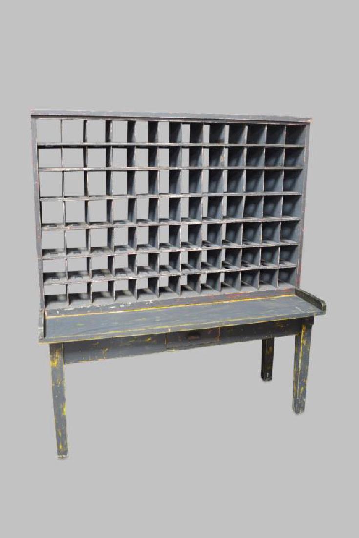 2-Piece Post Office Sorting Desk 70 1/2"H, 60 1/4"L,: 2-Piece Post Office Sorting Desk 70 1/2"H, 60 1/4"L, 24 1/4"W