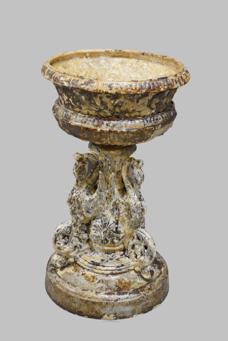 Cast Iron Fisk Urn 37"H,   21 1/2" diam. (1 of 2)