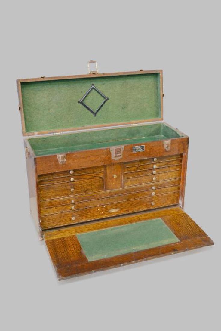Oak Machinist Work Box 16 1/2"H,   27"L,   10 1/2"W (1 of 2)