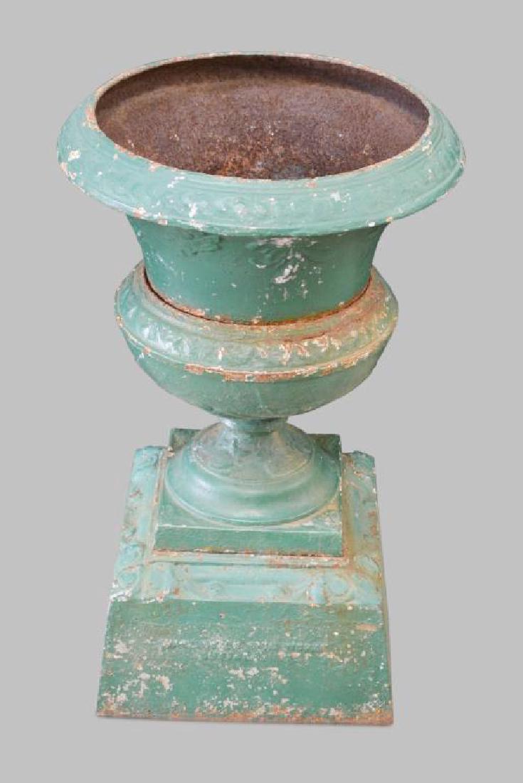Painted Cast Iron Garden Urn 32"H,   16 1/2"  x   16 (1 of 1)