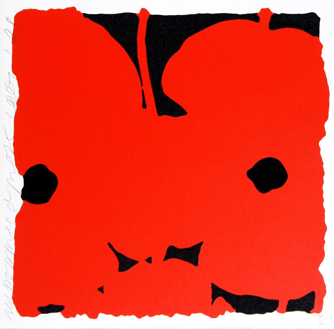 Red Poppies by Donald Sultan: Artist: Donald Sultan Title: Red Poppies Year: 2007 Dimensions: 24in. by 24in. Edition: 35 from the limited edition of 75 Publisher: Lococo Fine Arts St. Louis<