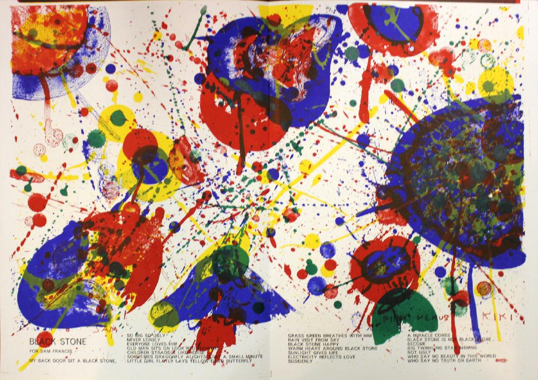 Sam Francis "Pink Venus": Artist: Sam Francis Title: Pink Venus Medium: Original lithograph in color on paper Edition: From the rare limited edition 11" x 14" COA provided. Guaranteed authentic.