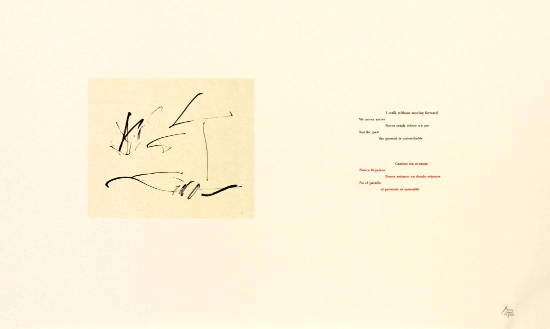 Robert Motherwell - I Walk Without Moving Forward: Artist: Robert Motherwell Title: I Walk Without Moving Forward Year: 1988 Dimensions: 21in. by 35in. Edition: IX/XX Publisher: The Limited Editions Club New Yo