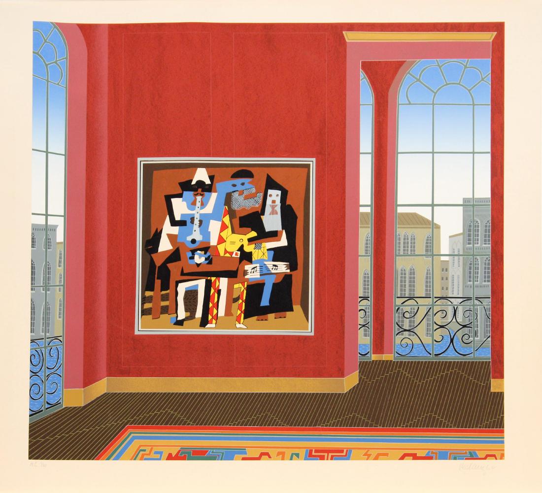 Thomas McKnight - Picasso in Venice: Artist: Thomas McKnight Title: Picasso in Venice Year: 1976 Dimensions: 29in. by 29in. Edition: Hors Commerce 1 from the limited edition of 30 Medium: Original