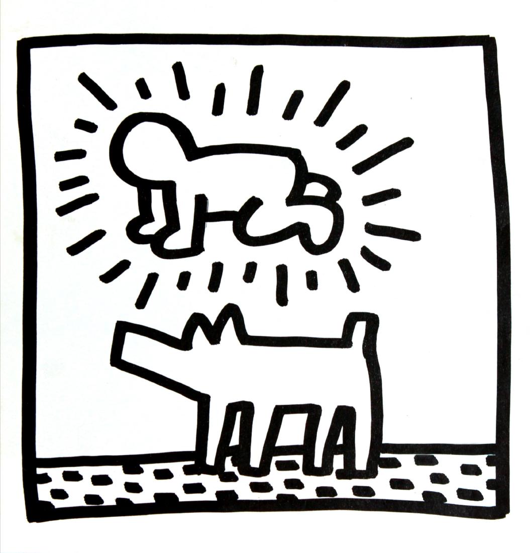 Keith Haring - Untitled (Dog & Figure) (1 of 1)