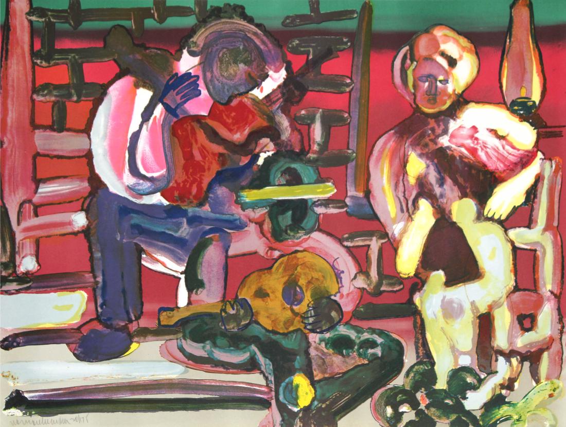 Romare Bearden - Louisiana Serenade: Artist: Romare Bearden Title: Louisiana Serenade Year: 1979 Dimensions: 24.5in. by 33.75in. Edition: 30 from the limited edition of 175 Suite: Jazz M