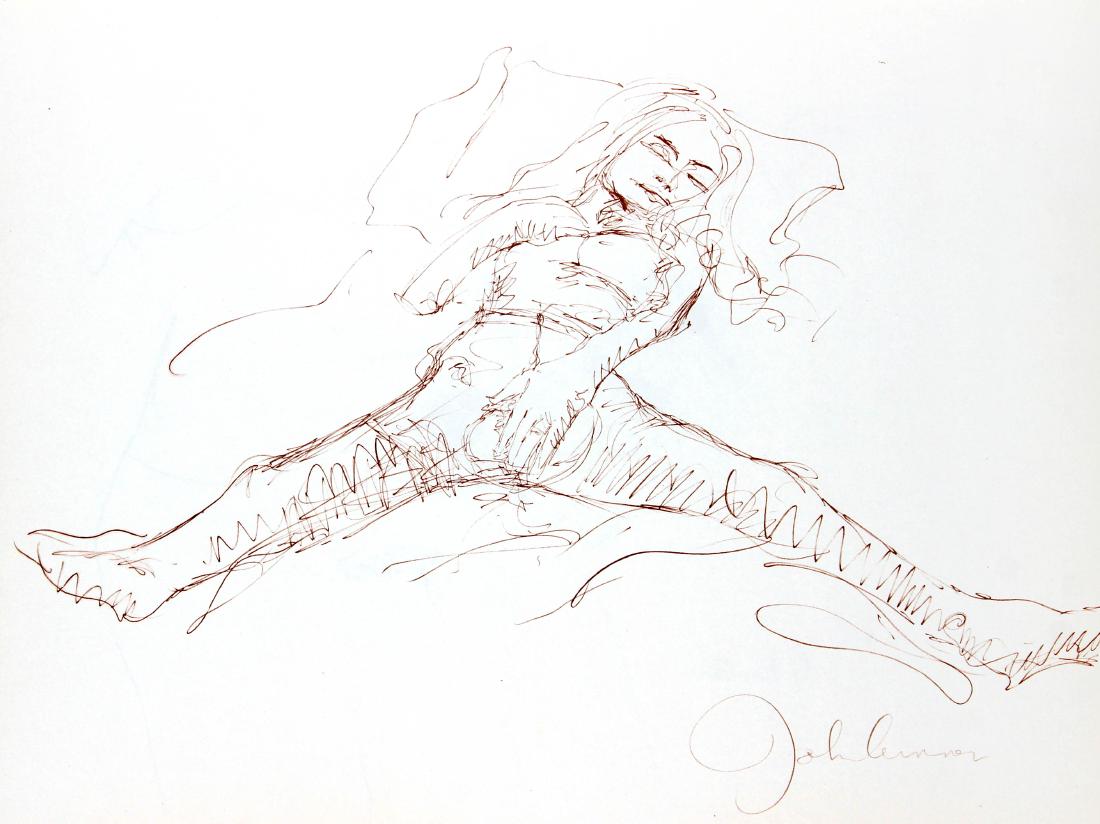 John Lennon - Bag One IV: Artist: John Lennon Title: Bag One IV Year: 1969 Dimensions: 8.5in. by 11in. Edition: From the rare limited edition Publisher: Lee Nordness Galleries