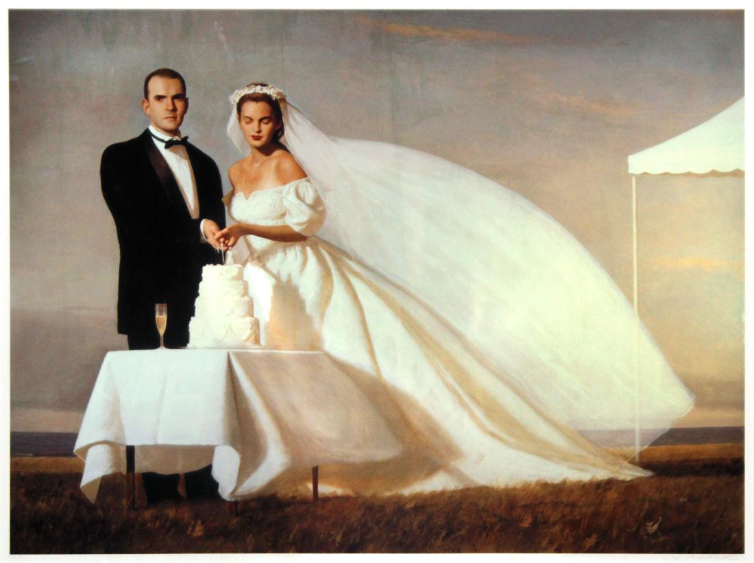 Bo Bartlett - The Wedding: Artist: Bo Bartlett Title: The Wedding Dimensions: 45.5in. by 34in. Edition: Artist's proof from the limited edition Medium: Original lithograph on paper Condition: