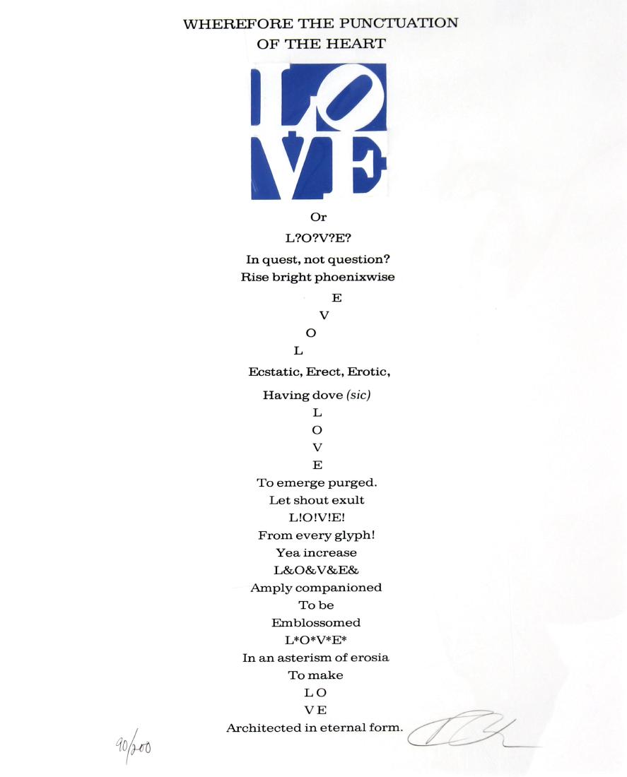 Robert Indiana - Wherefore the Punctuations of the Hear (1 of 3)