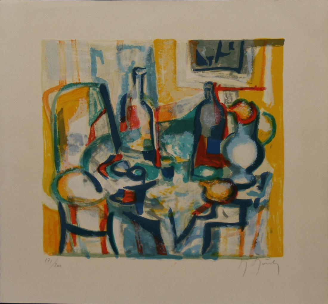 Marcel Mouly - Still Life: Artist: Marcel Mouly Title: Still Life Dimensions: 12in. by 12in. Edition: 171 from the rare limited edition of 200 Medium: Original lithograph on wove paper Condit