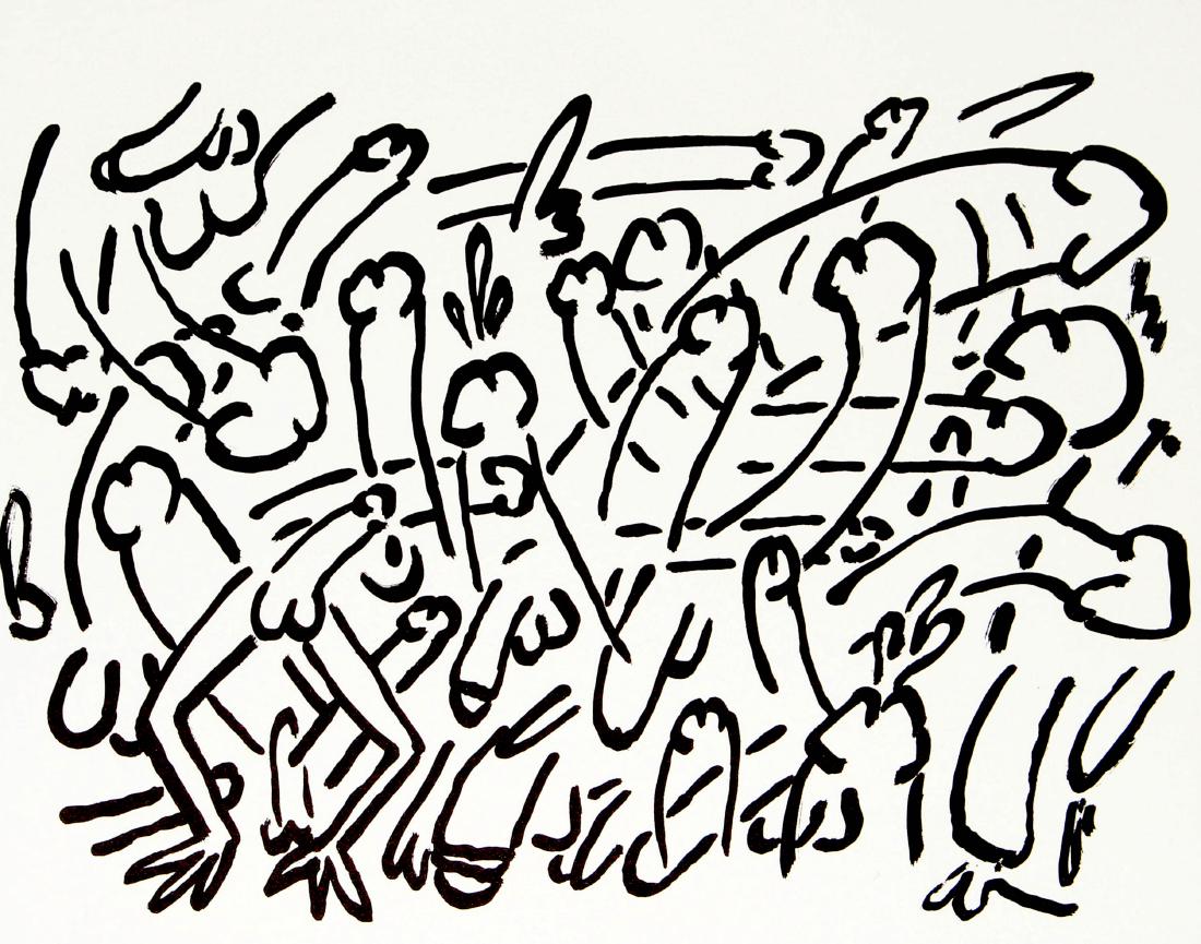 Keith Haring and Brion Gysin - Fault Lines: Artist: Keith Haring and Brion Gysin Title: Fault Lines Year: 1986 Dimensions: 8.7in. by 11.2in. Edition: From the rare limited edition of 200 Publisher: Editio