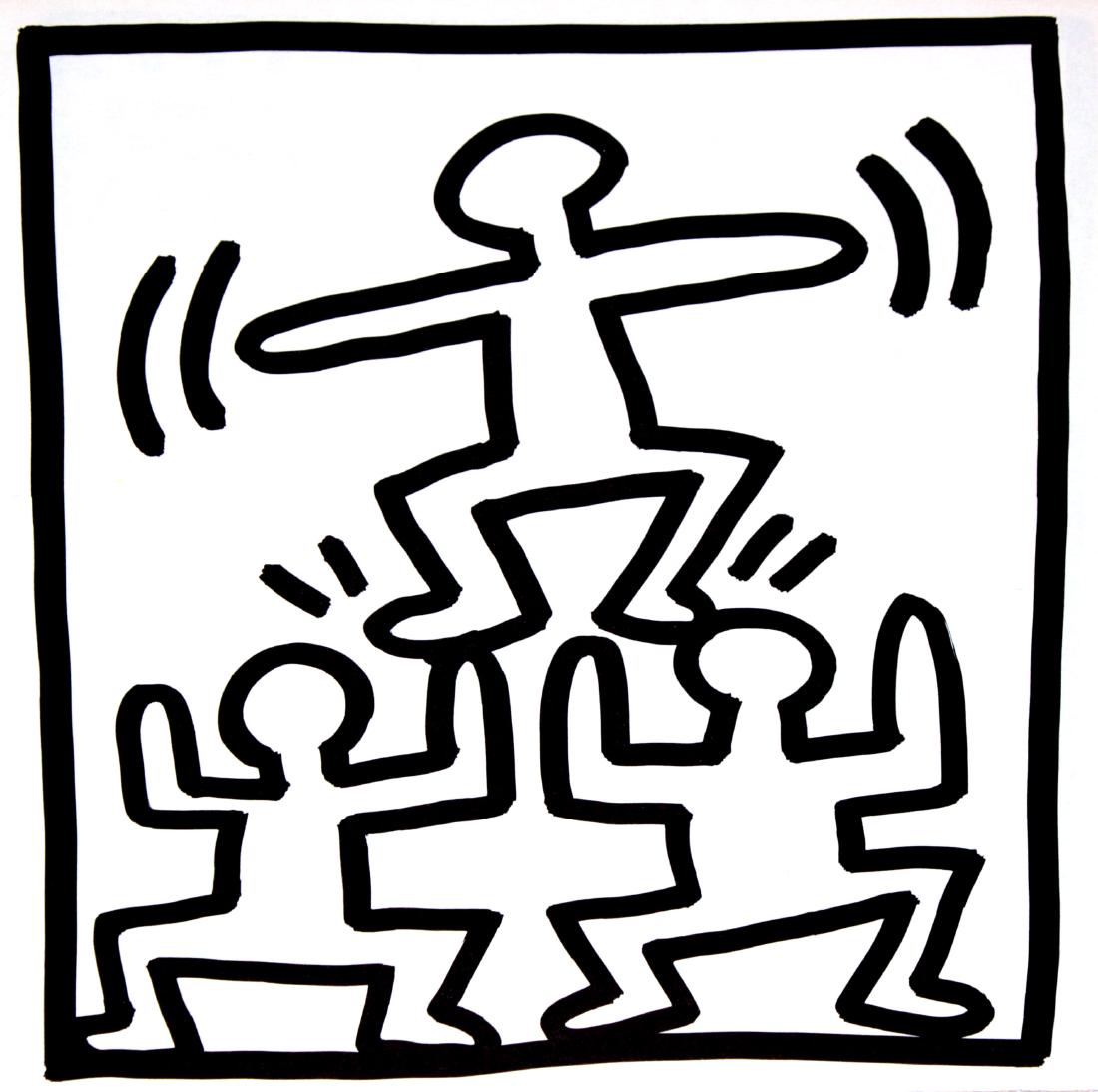 Keith Haring - Untitled from "Tony Shafrazi" portfolio: Artist: Keith Haring Title: Untitled from "Tony Shafrazi" portfolio Year: 1982 Dimensions: 9.3in. by 9.3in. Edition: From the limited edition of 2000 Publisher: