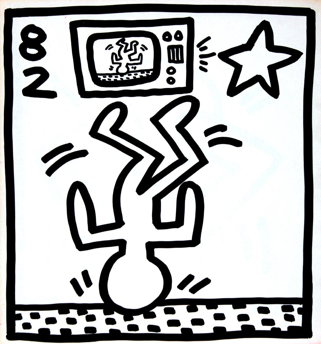 Keith Haring - Untitled from "Tony Shafrazi" portfolio: Artist: Keith Haring Title: Untitled from "Tony Shafrazi" portfolio Year: 1982 Dimensions: 9.3in. by 9.3in. Edition: From the limited edition of 2000 Publisher: