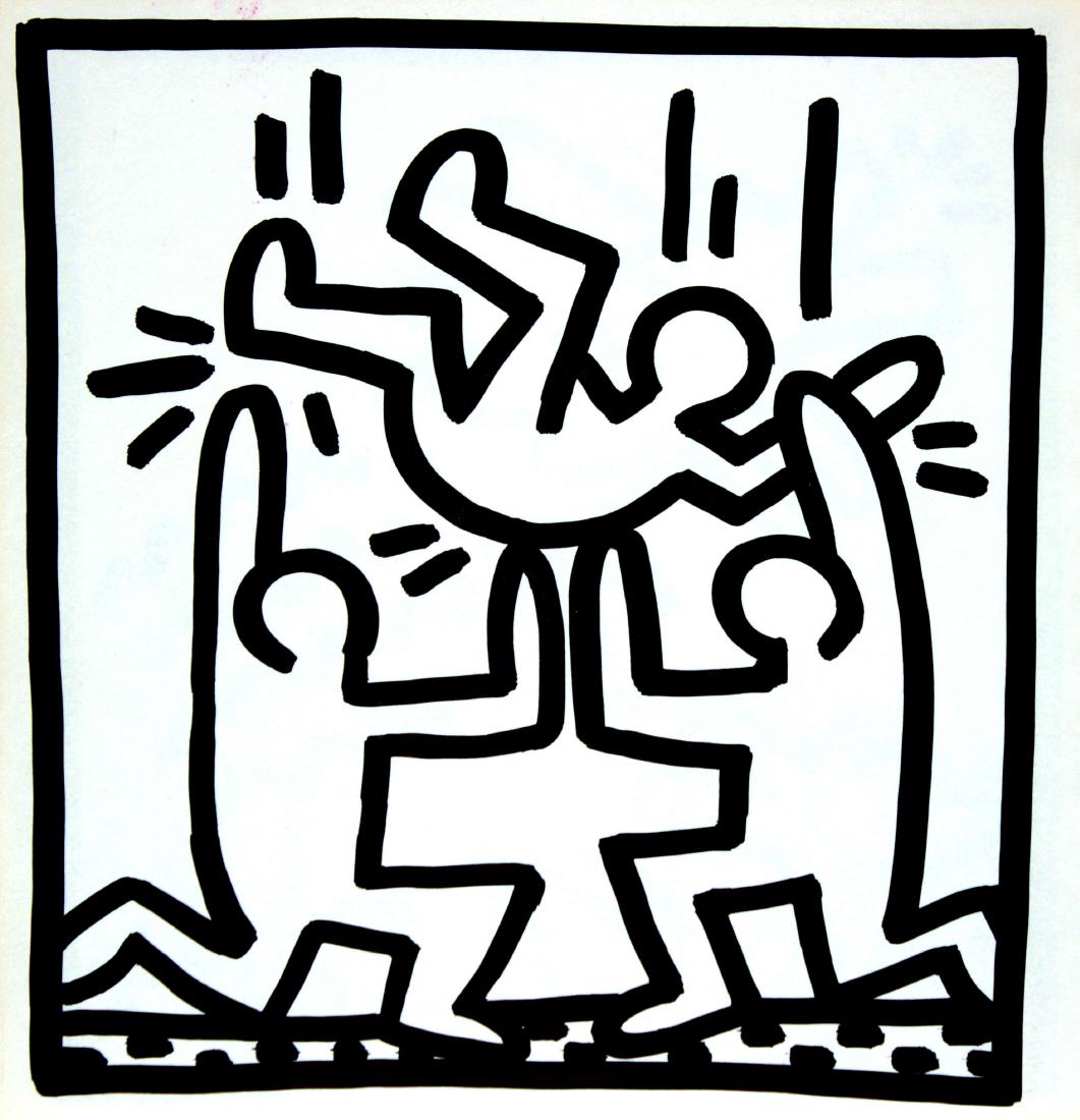 Keith Haring - Untitled from "Tony Shafrazi" portfolio: Artist: Keith Haring Title: Untitled from "Tony Shafrazi" portfolio Year: 1982 Dimensions: 9.3in. by 9.3in. Edition: From the limited edition of 2000 Publisher: