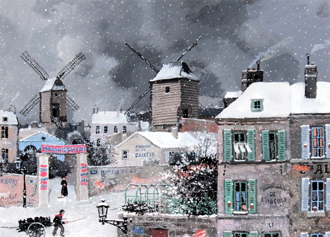 Michel Delacroix - Tempete de neige a Montmartre (1 of 2)