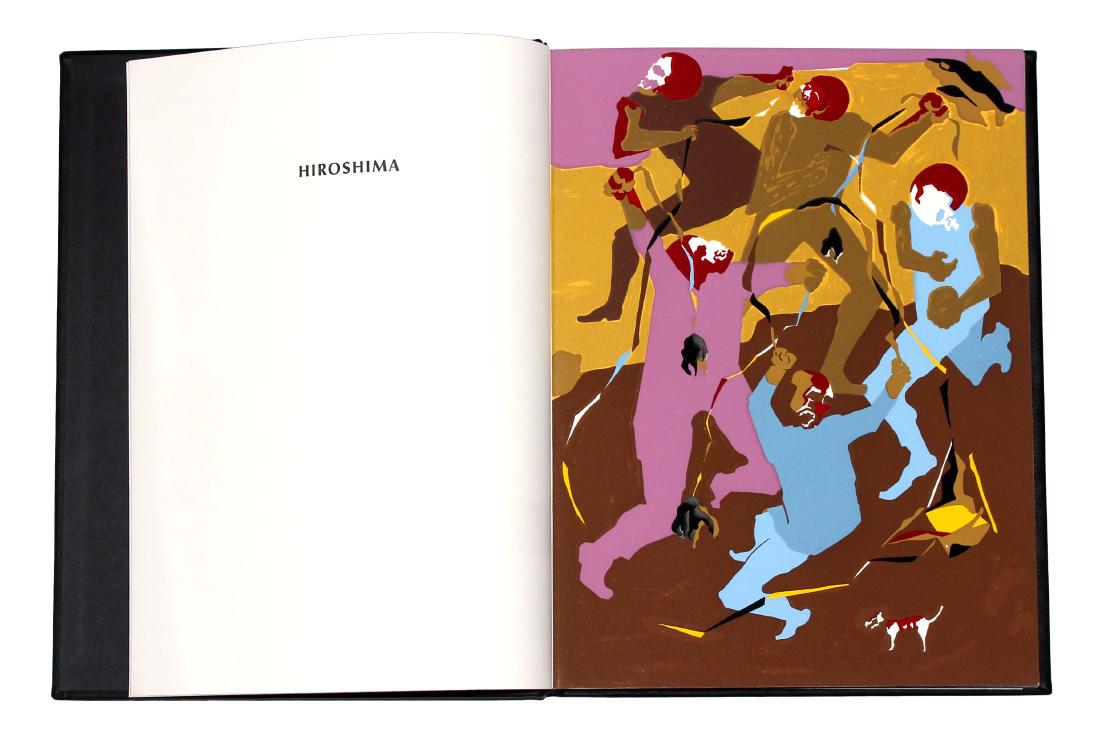 Hiroshima by Jacob Lawrence: Artist: Jacob Lawrence Title: Hiroshima Year: 1986 Dimensions: 13in. by 10in. Edition: 605 from the limited edition of 1500 Publisher: Limited Editions Club Ne